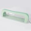 New Clear Small Makeup Bag Transparent Waterproof Cosmetic Organizer with Zipper PU Leather Makeup Brush Case