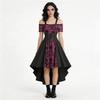 Medieval Gothic Vintage Mermaid Long Dress, Halloween Vampire Roleplay, Dark Queen Gothic Dress