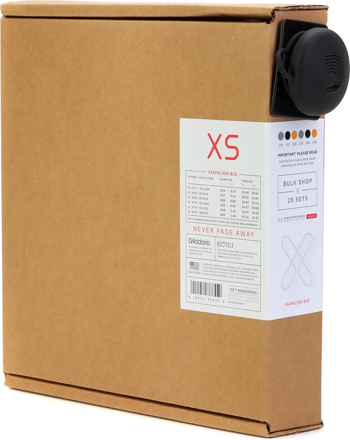 

Acoustic Guitar Strings XS Coated Strings Phosphor Bronze Medium 25set Bulk Pack D Addario .013-.056 XSAPB1356-B25 [] бронзовий