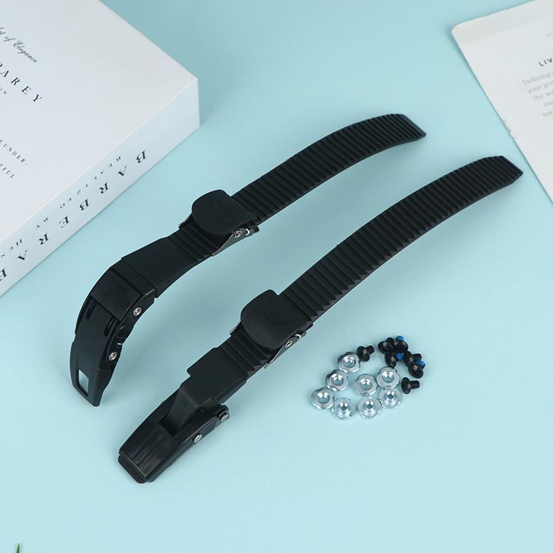 Roller Skate Replacement Fastener Straps Kit, 2Pairs Inline Skate Buckle Belts With Matching Screws Nut Skate Repair Parts