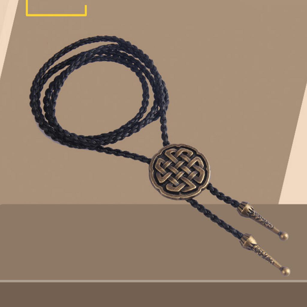 Western Bolo Tie Necklace Celtic Knot Bolo Tie Moranse Bolo Tie Western Necklace Cowboy Leathers Necktie Cowboy Bolo Tie