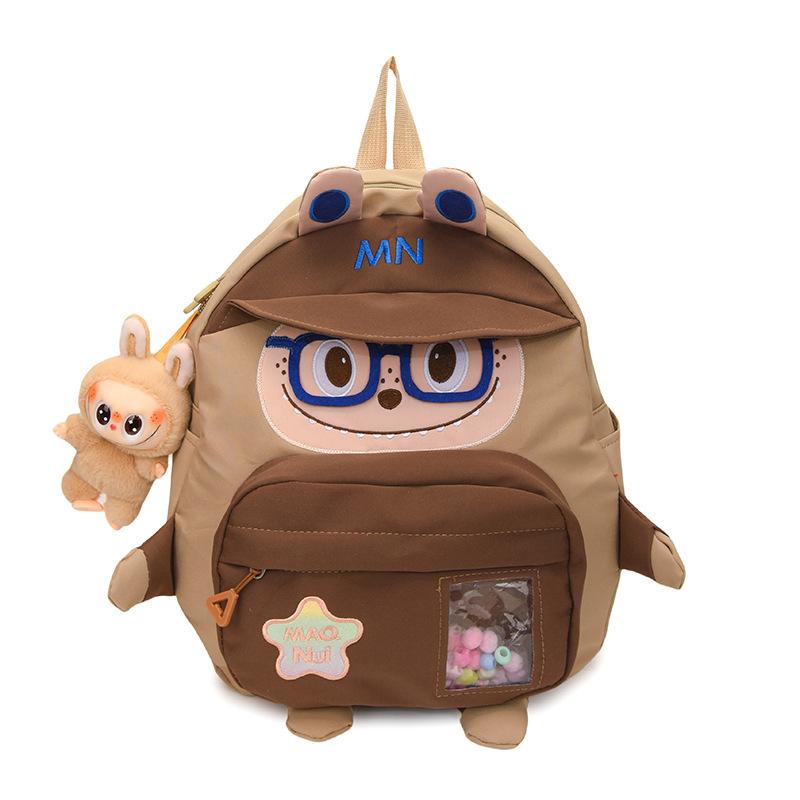 School Bag Cute Cartoon Rabub 2025 New Girl Cute Contrasting Color Large Capacity Shoulder Bag Lightweight Student Backpack