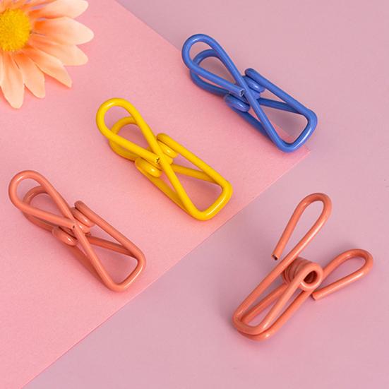 10 bucăți de cleme pentru umerase pentru haine, elastice inoxidabile, rezistente, anti-alunecare, stabile, rezistente la vânt, șosete, chiloți, eșarfe, cleme de susținere pentru eșarfe, pachete de alimente, pungă pentru chipsuri