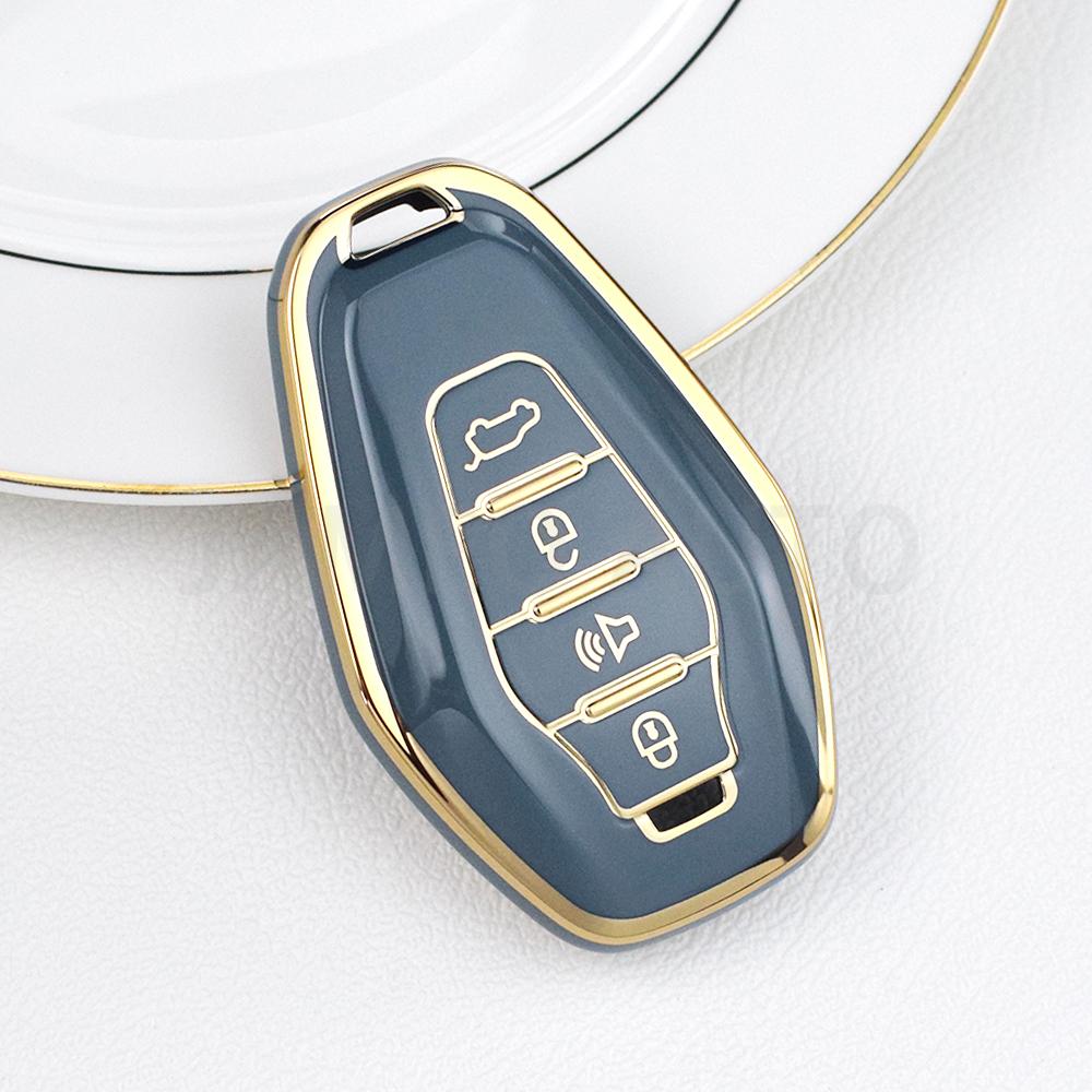 

ТПУ автомобильный смарт-брелок с дистанционным управлением, чехол для Chery JETOUR X70 X70plus X70m X90plus X95pro, защитный держатель, сумка, аксессуары серый