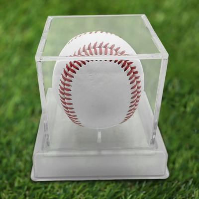 Acrylic Golf Tennis Ball Transparent Case with Bracket Cube Ball Holder Baseball Memorabilia Showcase for Golf Tennis Billiard