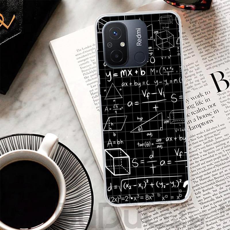 Physics Chemical Mathematics Cover For Xiaomi Redmi 13 13C 14C 12 12C 10 10C 9 9C 9T 9A Phone Case 10A 8A 8 7A 7 6A 6 K80 K70 K6