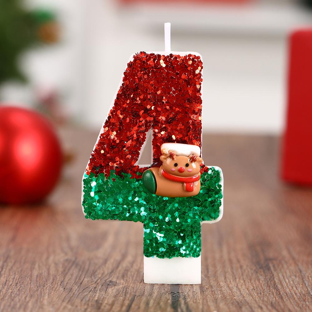 Creative Cartoon Deer Christmas Stockings Cake Decoration Candles – Perfect for Holiday Parties