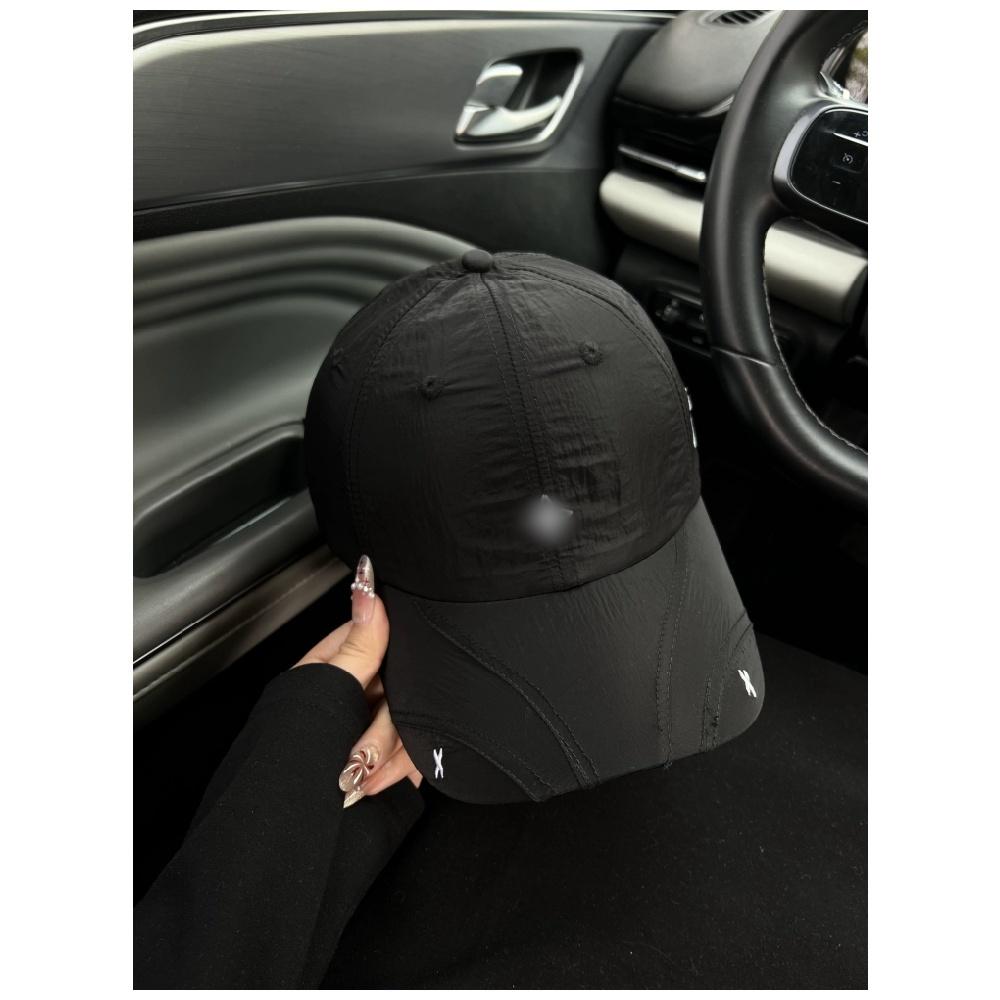 Cross-Print Quick-Dry Baseball Cap Unisex Sun Protection Cap Summer Letter Embroidery Lightweight and Quick-Dry Hat 58cm - 62cm чёрный