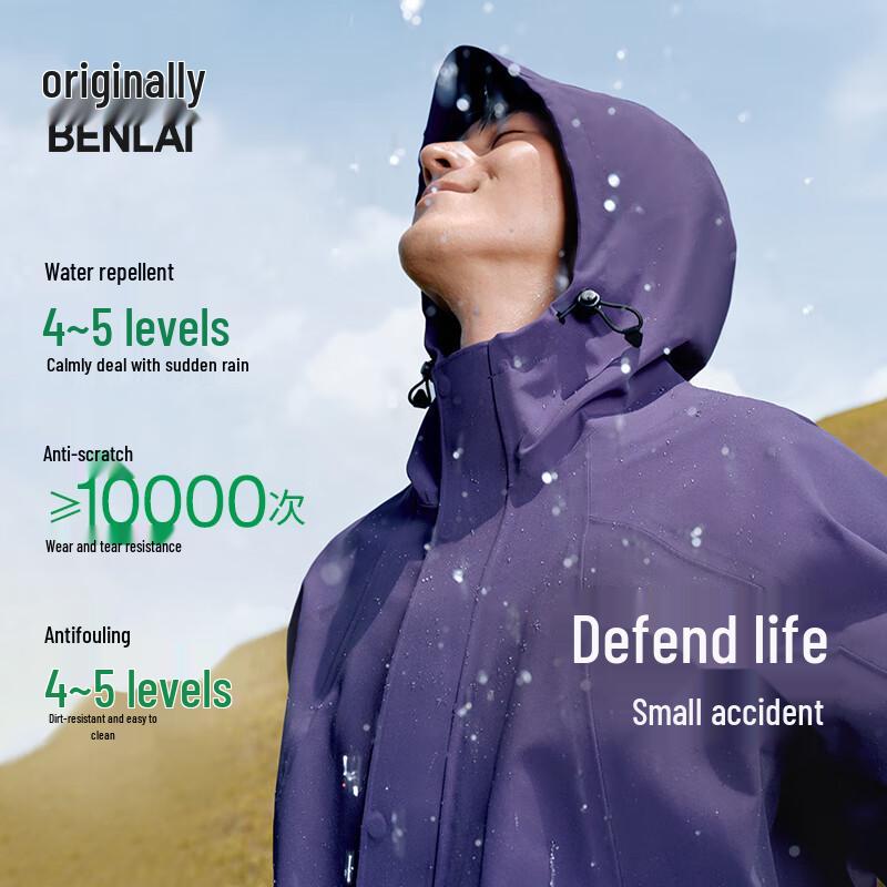 BENLAI Herren Herbst 2025 Winddichte Wasserdichte Outdoor Bergsteigerjacke BRM150003