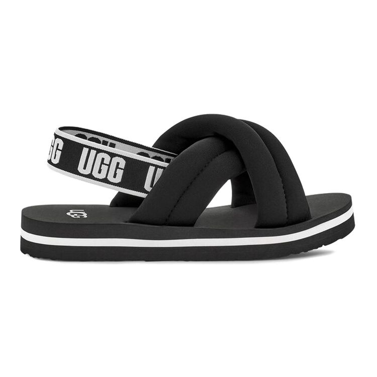 UGG Youth  Nylon Woven Soft Comfortable Sandals Kids Sandals Black 1124914K-BLK