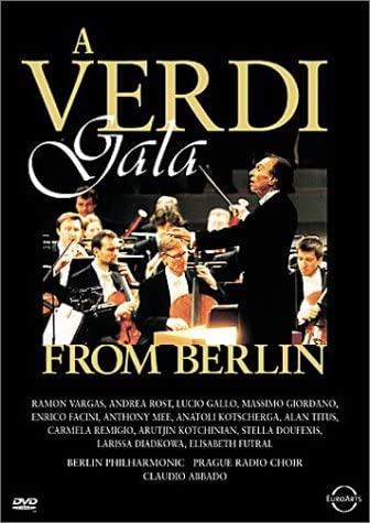 

DVD VERDI, VARGAS - Verdi Gala From Berlin ID0682EIDVD US Music Video Used