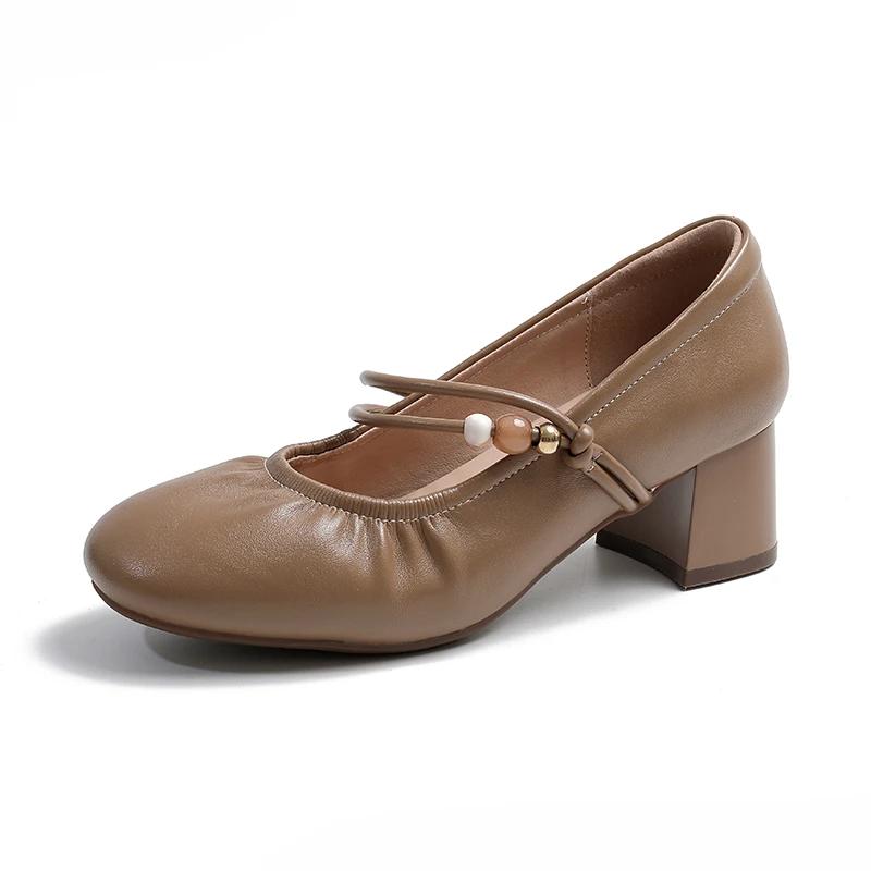 

Fashion Beaded French Single Shoes Women s Shallow Work Shoes Mary Jane Heels 40