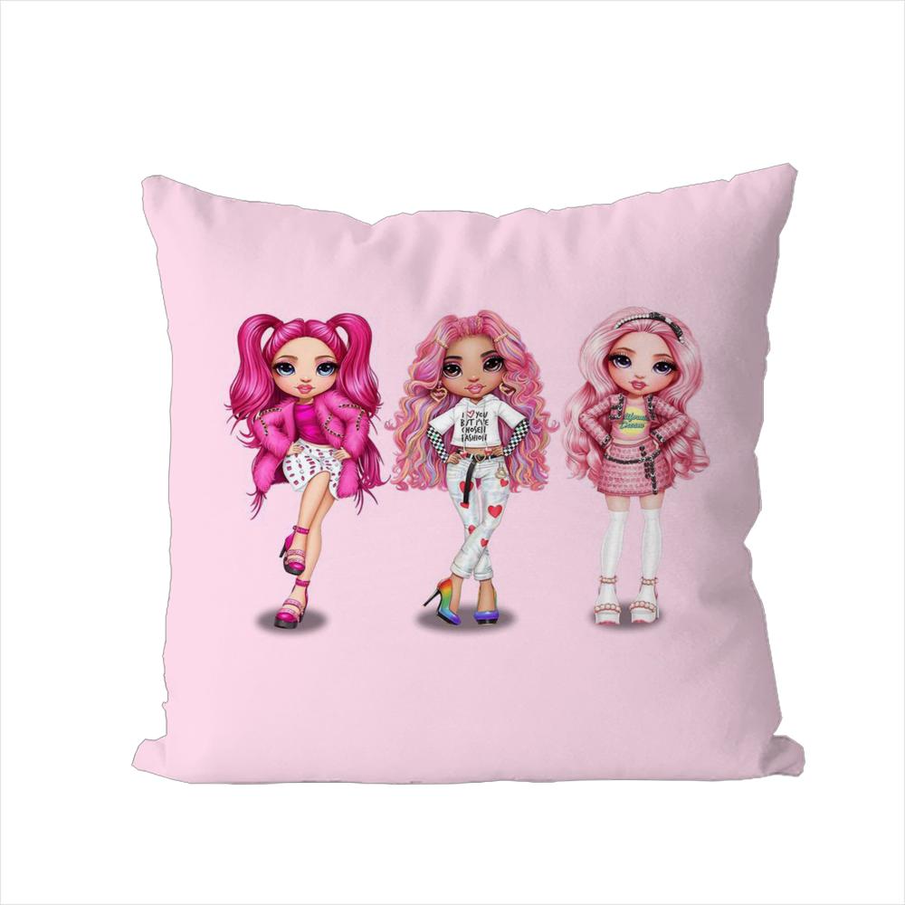 Rainbow High Pillow Case For Car Sofa Decorative Home Doublesided Print Plush Square Throw Pillow Cushion Cover