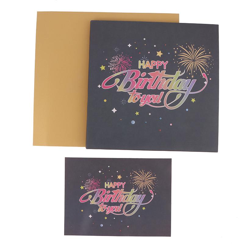 Birthday Cards Lights And Sound Pop Up Happy Birthday Card Fireworks Birthday Greeting Cards 3D Pop Up 3D With Envelope