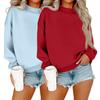Women's Fashionable Casual Long-Sleeved Round-Neck Top Combo Sweatshirt