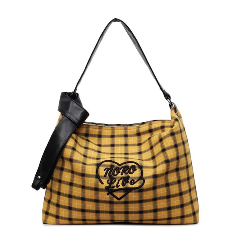 Клетчатая сумка-тоут женская универсальная сумка через плечо