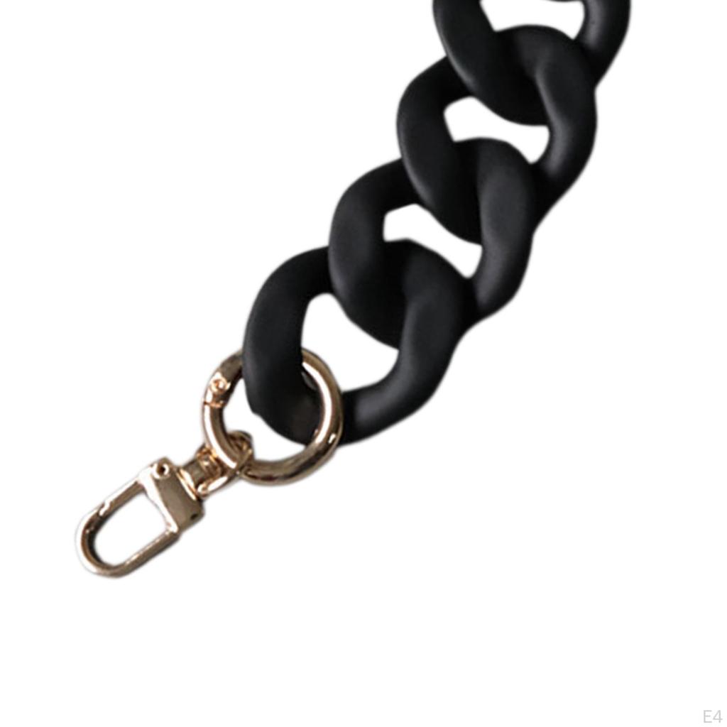 Acryl Kettingband met Afneembare Bedeltjes voor Stijlvolle Handtassen