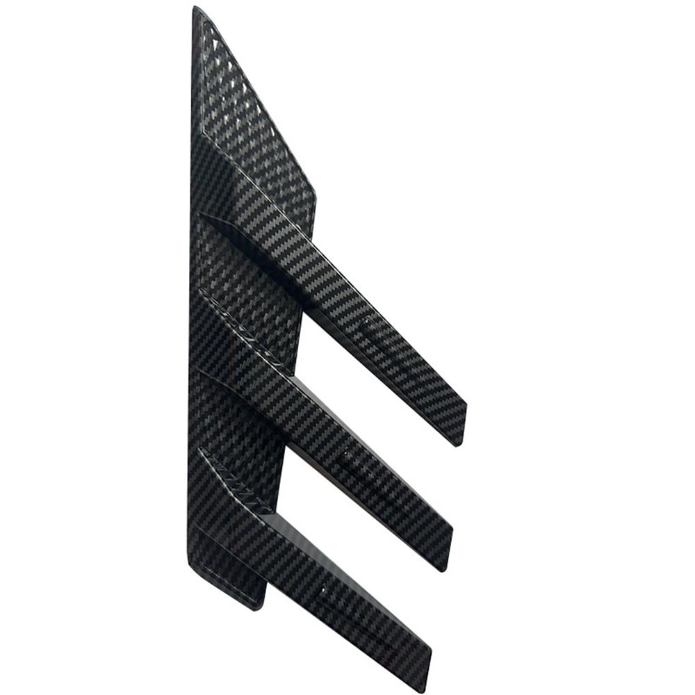 Carbon Fiber Look Rear Triangle Louver Window Sticker Side Spoiler Splitter Trim