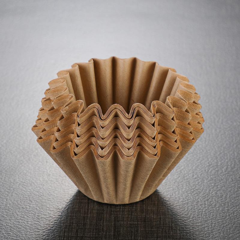 50Pcs 1-2Cups Basket Pour Over Coffee Filter Papers Fits B75 Coffee Dripper & 1-2 Cups Basket Dripper Barista Tool