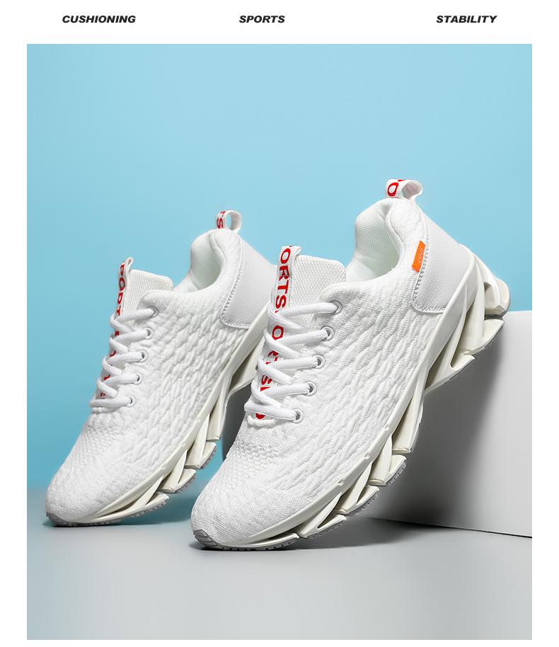 2024 Men's Breathable Mesh Running Shoes - Trendy, Large Size, Casual Sporty Blade Design for Spring & Autumn