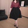 Elegant French Jacquard Crepe De Chine Dress for 30-Year-Old Moms