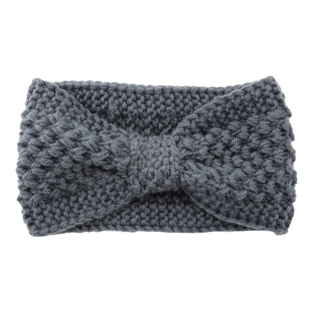 Effen Kleur Gebreide Hoofdbanden Winter Oorwarmers Gedraaid Elastisch Tulband Vrouwen Meisjes Haarbanden Pluche Gebreide Hoofddoek Hoofddeksel