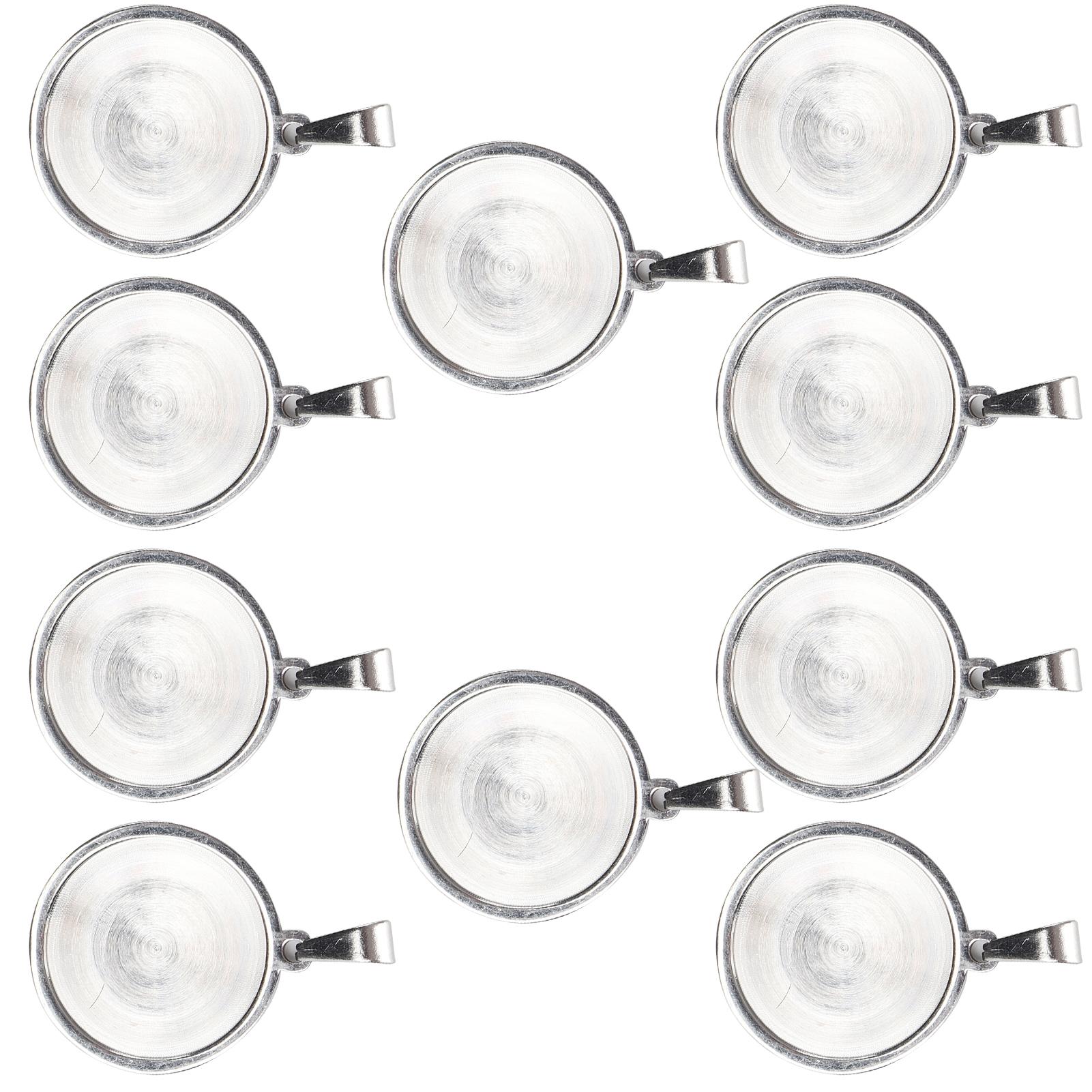 

10 шт. 20 мм круглые подвески-основы из нержавеющей стали для изготовления ювелирных изделий