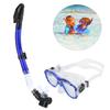 Adults Snorkel Set AntiFog Diving Cover Tempered Glass Goggles with Dry Top Snorkel Tube(Blue )
