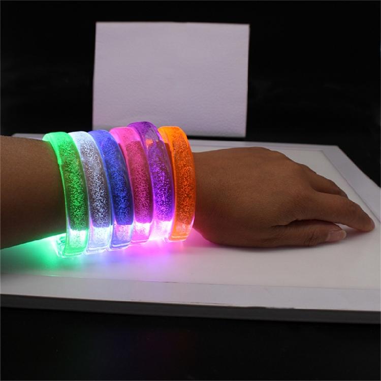 6pcs Colorful Light Up Party Glowing Bracelets Stylish Plastic LED Wristbands Birthday Party Wrist Bands Ornament