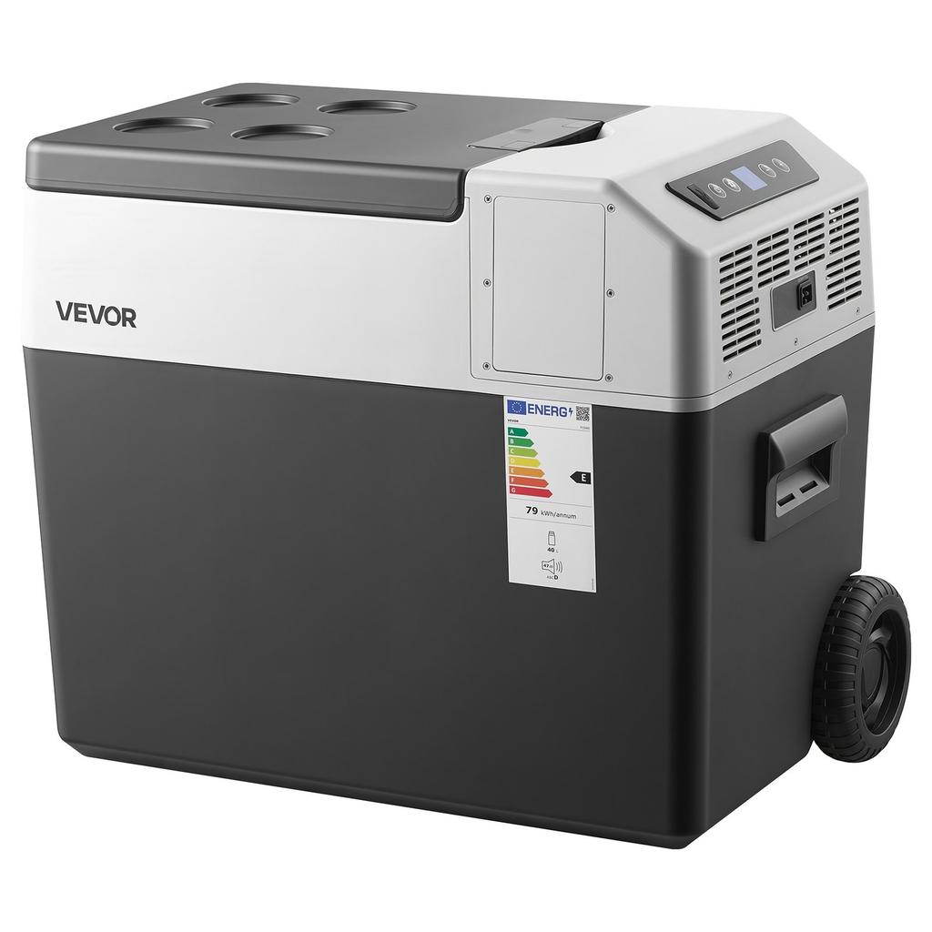 12 Volt Refrigerator, 42.3 QT/ 40L Car Fridge, Portable Electric Freezer Compressor with Handle, APP Control and Wheels, 12V/24V DC 100-240V AC, -22