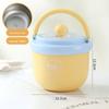 Insulated Student Breakfast Cup With Lid And Spoon For Office And School Use