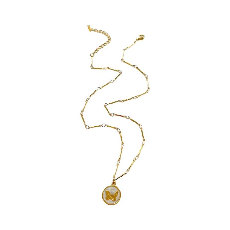 

Stylish Butterfly Jewelry Gift for Her Delicate Enamel Pendant Necklace for Parties Dates Holidays