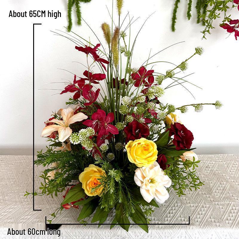 

Mori Style Floral Row: Wall-Mounted Wedding Arrangement & First Birthday Decoration