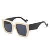 New square thick frame jelly color large frame round face Internet celebrity sunglasses UV protection personalized outdoor sunglasses