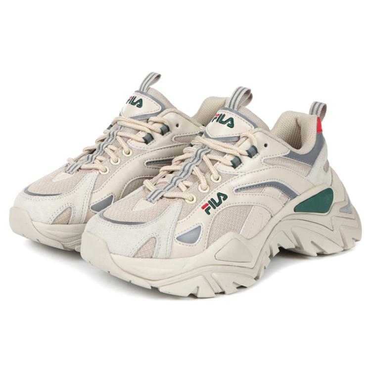 FILA Interation Light Shoes 'Beige Green Red' (Unisex) Chunky Sneakers 1JMO1283 142