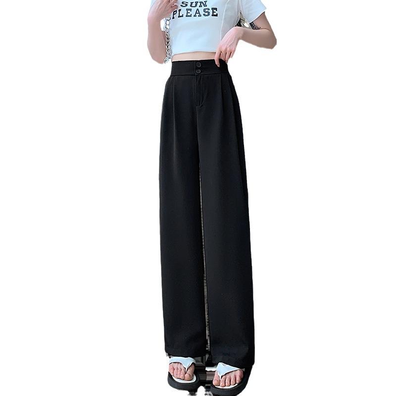 Spring New High Waist Drape Straight Casual High-end Spring and Summer Suit Pants Women
