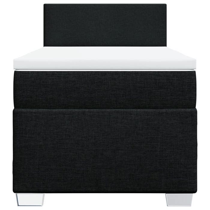 Maison Exclusive - Sommier à lattes de lit avec matelas Noir 90x200 cm Tissu