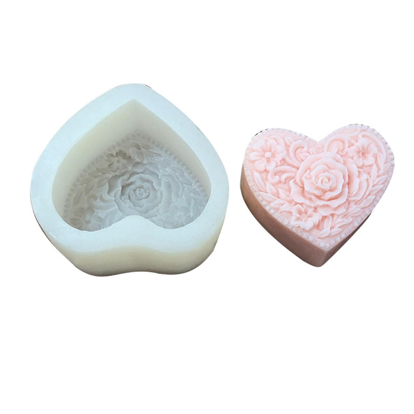 

3D Love Heart Rose силиконовая гибкая пищевая форма глина смола керамика конфеты помадка конфеты шоколад мыло форма B