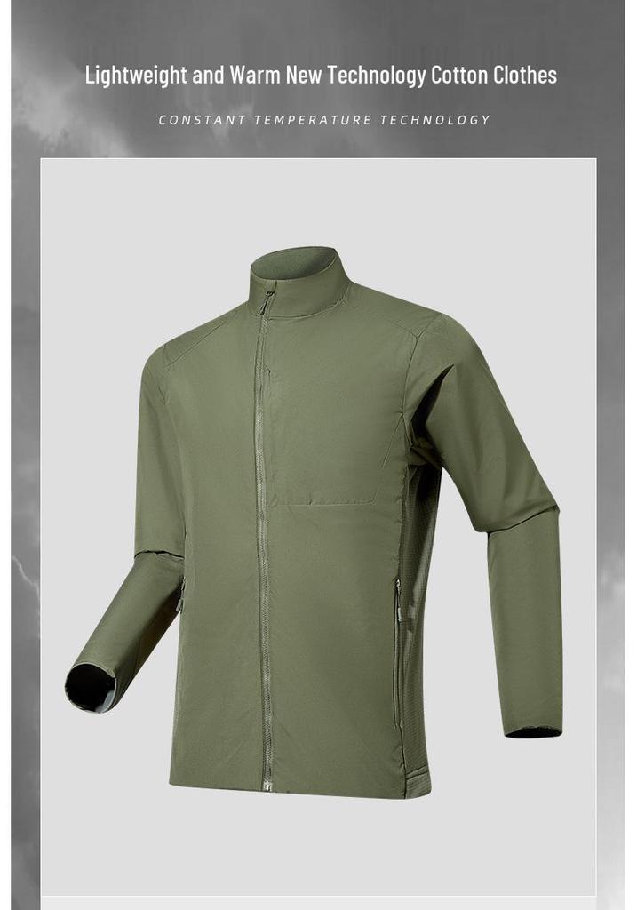 Sunstone Unisex Lightweight Outdoor Cotton Jacket with Stand Collar and Long Sleeves