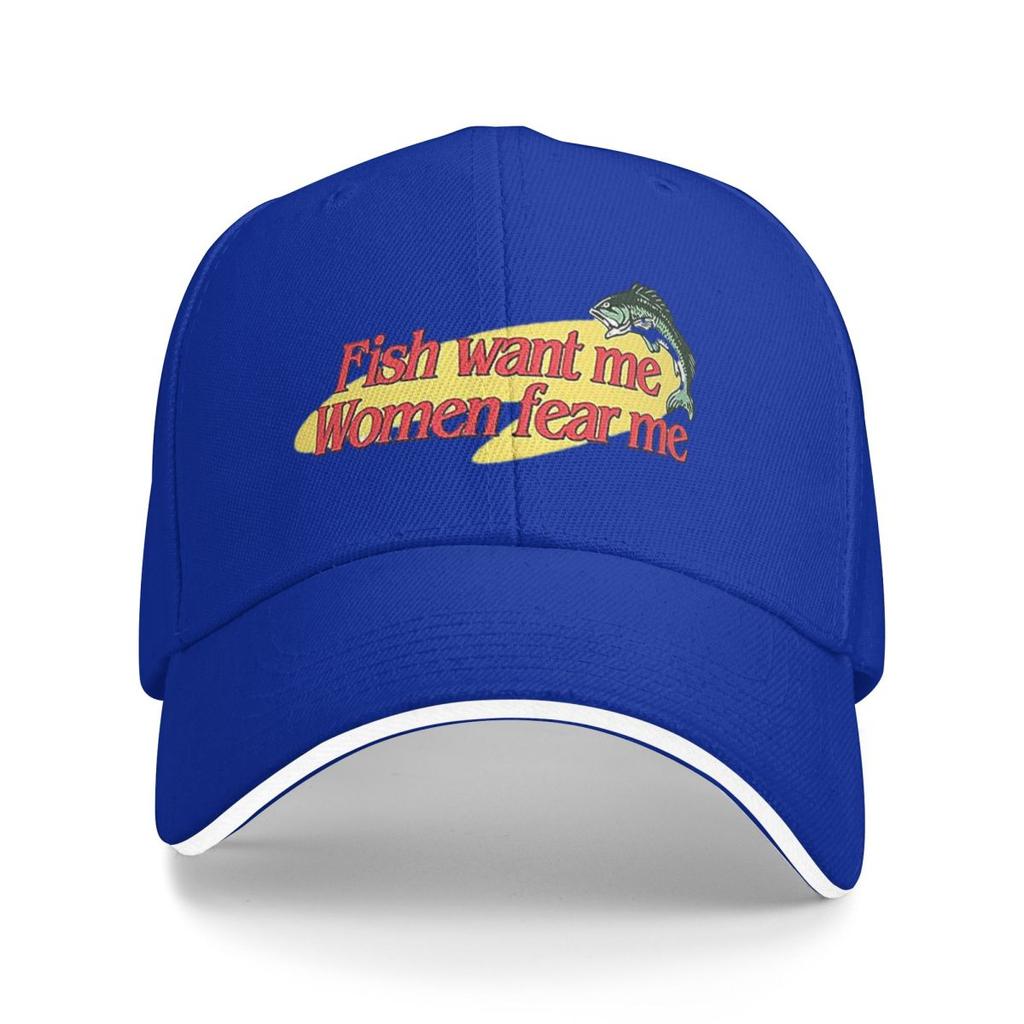 Unisex Baseball Hats Fish Want Me Women Fear Me Outdoor Streetwear Summer Sports Baseball Caps Hip Hop Cap Casquette Hats