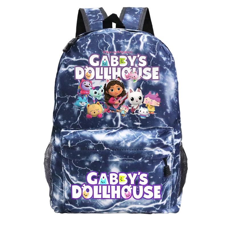 Cartoon Animation Gaby'S Doll House Peripheral Printing Casual Backpack Schoolbag For Primary And Secondary School Students