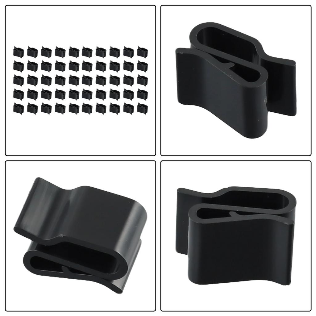 High Quality Solar Panel Clip Cable Mount Insulated PV Wire Temperature Resistant Wire Holder Organizer 50Pcs Outdoor