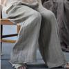 Johnature Fashion Linen Long Sleeves Vintage Solid Color Pants Autumn Woman Casual Retro Vintage Pants