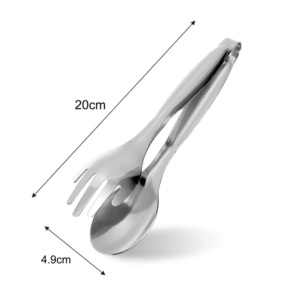 Kitchen Food Tongs Stainless Steel Creative Meat Salad Bread Clips Non Slip BBQ Clips Home Kitchen Cooking Accessories