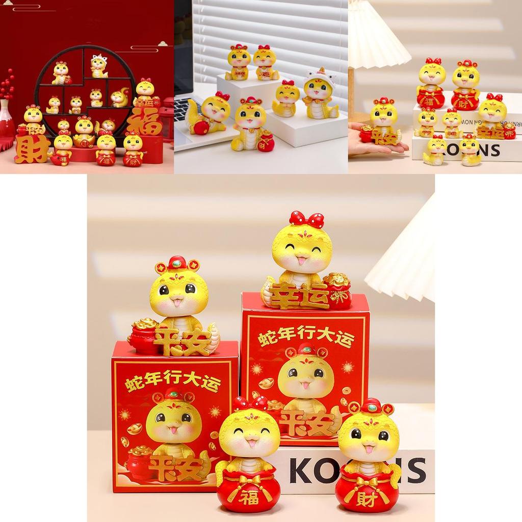 Delightful Resin Snake Figurine Decorative Accent For Home Office Car And Holiday Gifts