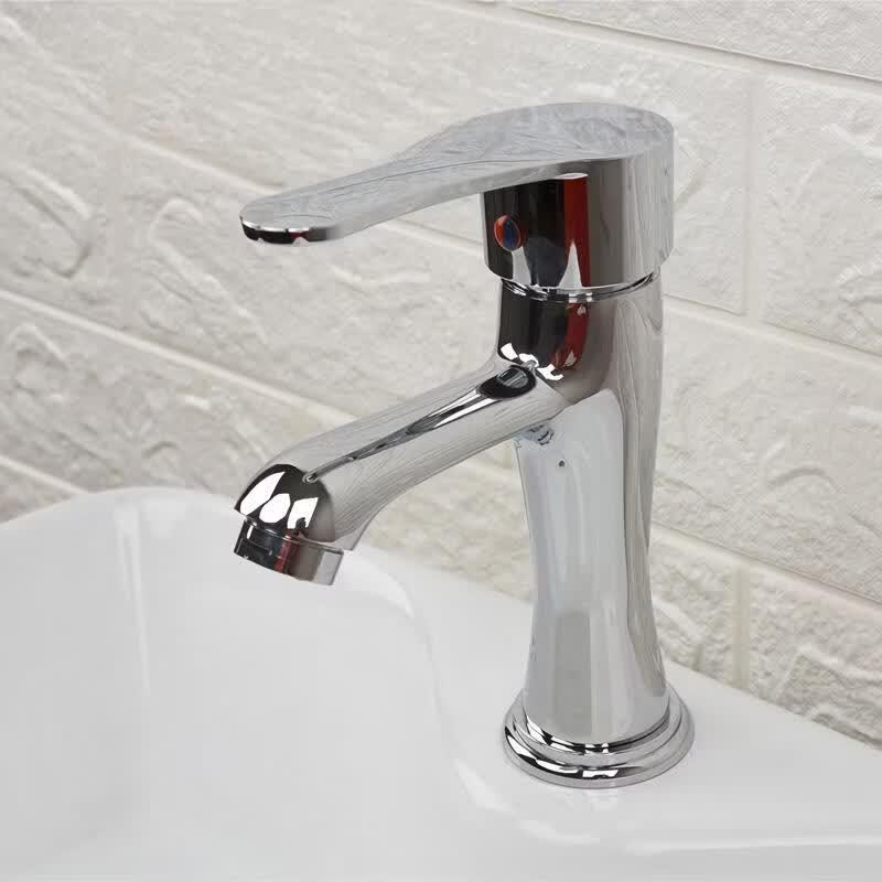 TLXT Brass Red Arrow Single-Hole Basin Faucet
