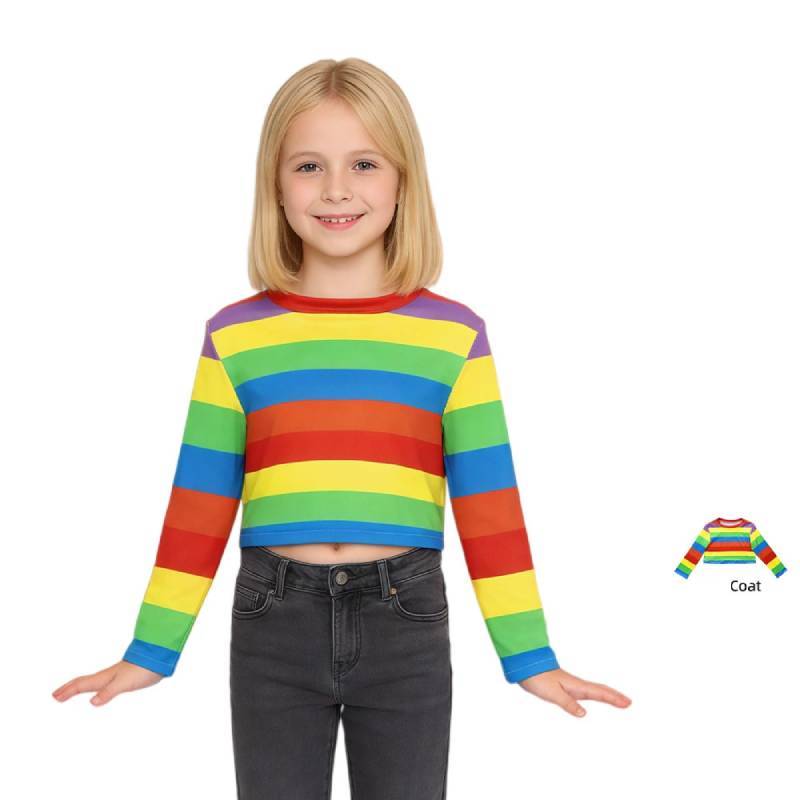 Inside Out Riley Joy Disgust Kids Costume T Shirt For Halloween Cosplay And Stage Performance Riley,Child 110