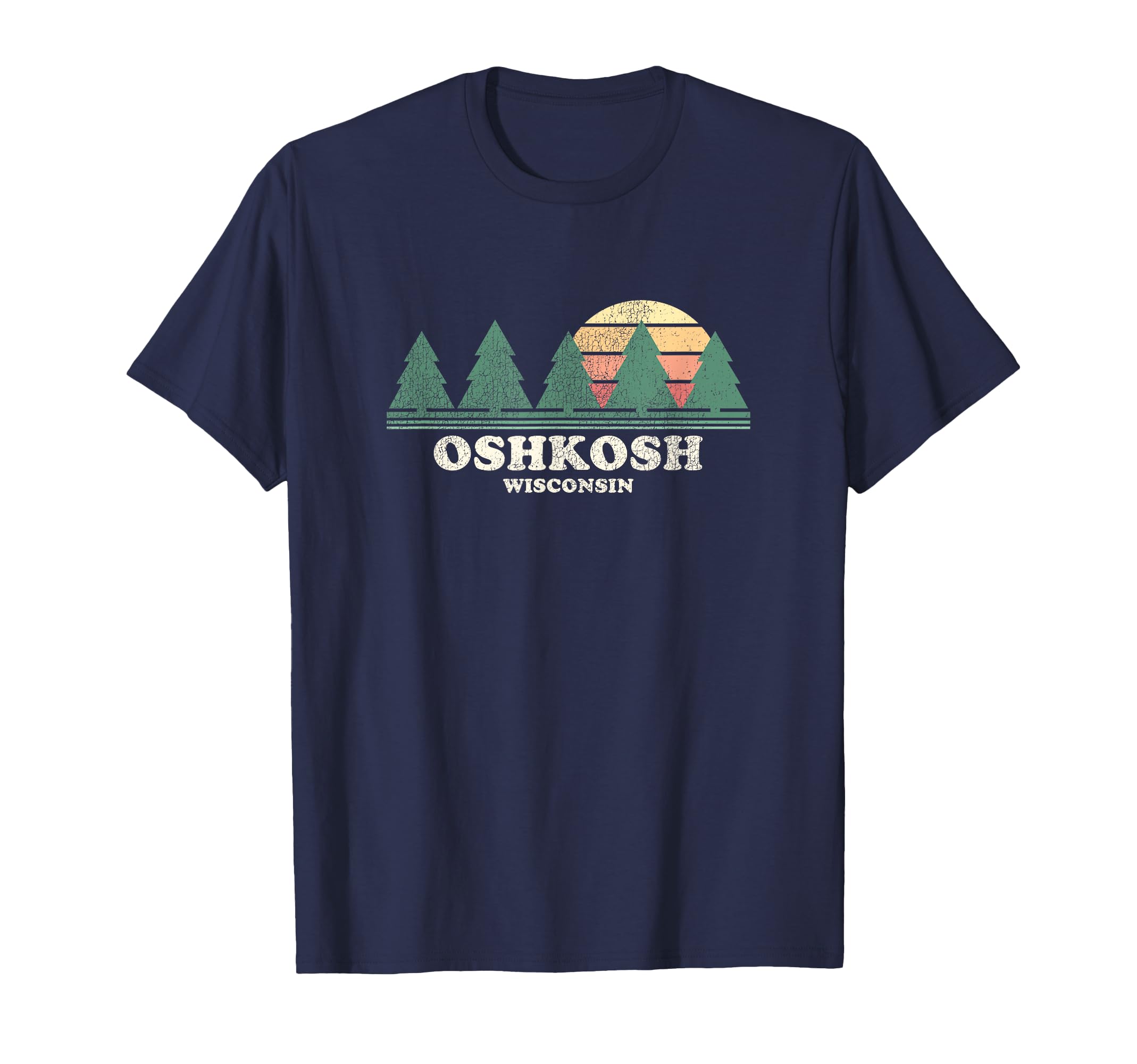 

Oshkosh WI Vintage Throwback T-Shirt Retro 70s Design Tee