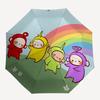 1pc Teletubbies Rainbow Automatic Open/close Folding Portable Umbrella with 8-Rib Structure for Women/Men, All-Season Use  a0901081