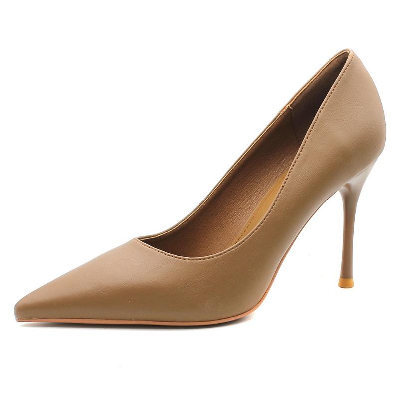 6-Autumn and Winter Thin Heel Pointed Single Shoes Women's High Heels Professional Commuter High Heels Women's Shoes Commuter Shoes